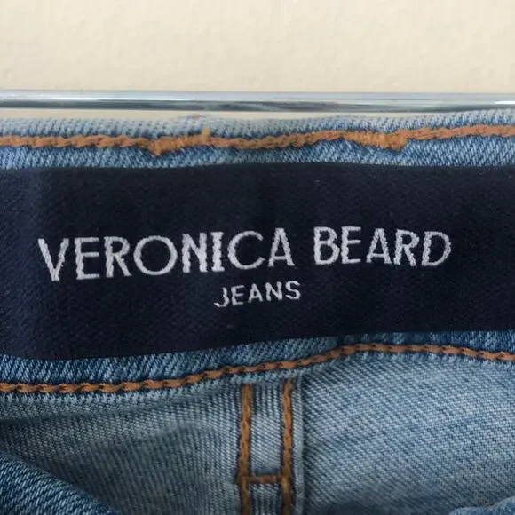 Veronica Beard Cameron Stretch-Cotton Boot-Cut Raw Hem High RiseJeans Nova31
